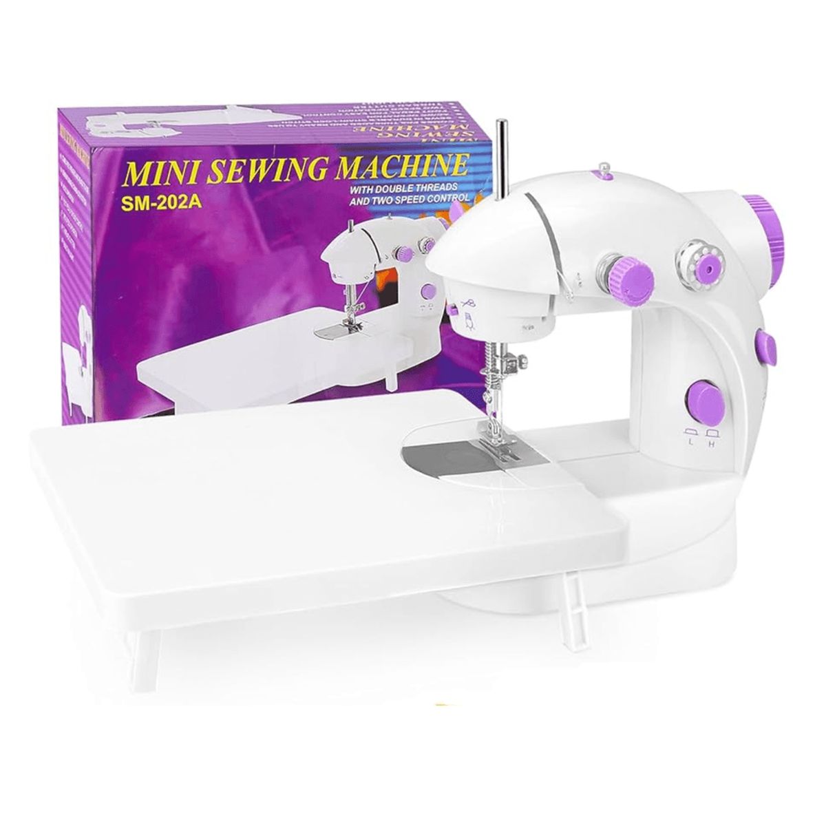 GENERICO - Mini Maquina de coser ropa portatil electrica con mesa
