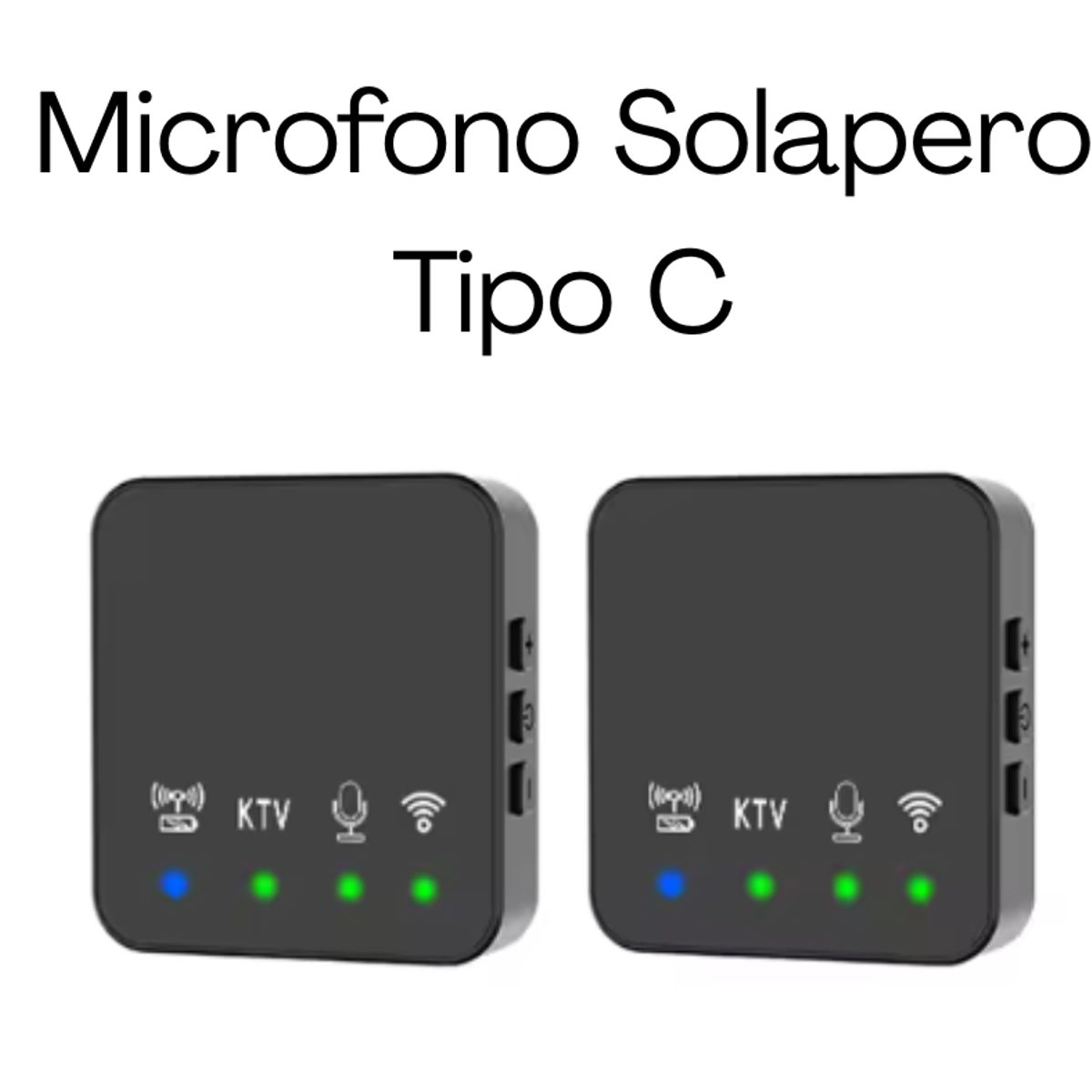 GENERICO - Micrófono Solapero Inalámbrico x2 Tipo C R10