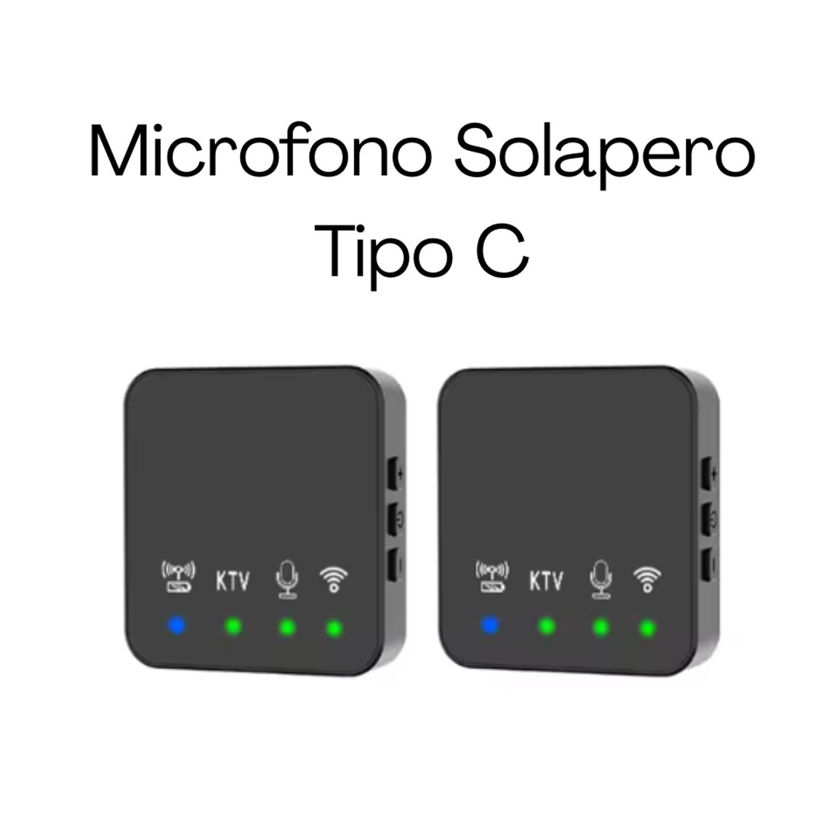 GENERICO - Micrófono Solapero Inalámbrico x2 Tipo C R10