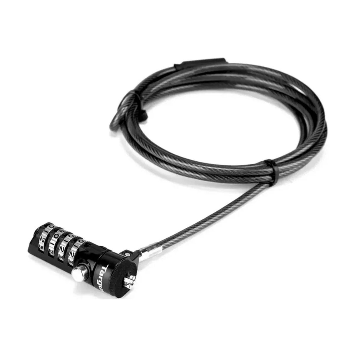 TARGUS - Cable De Seguridad Targus Defcon T-Lock Con Clave De 4 Dígitos Para Protección Portátil