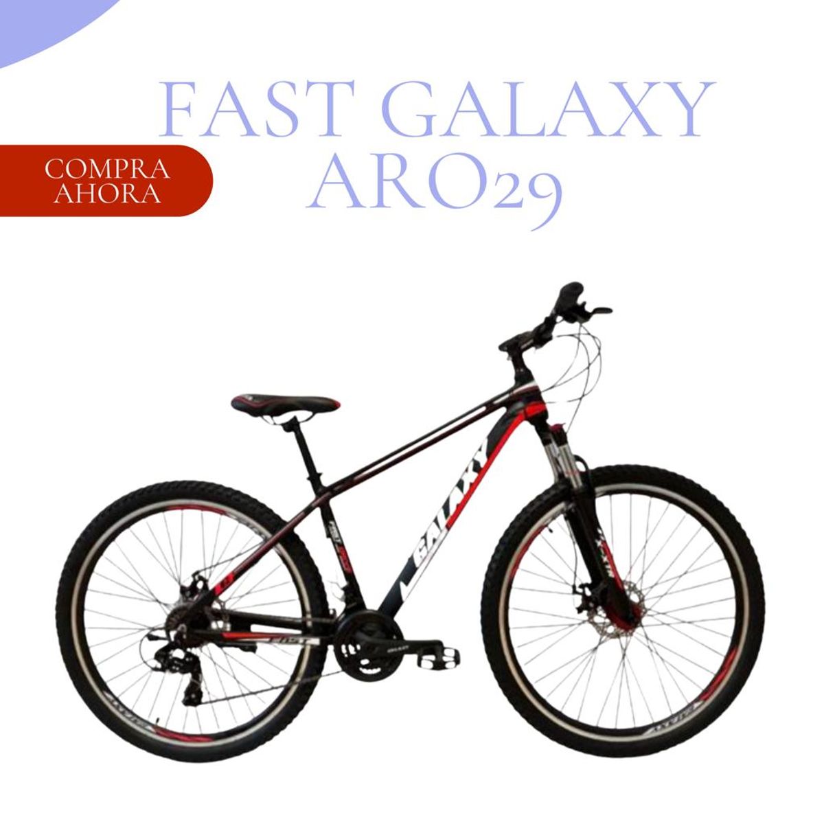 GENERICO - Bicicleta Deportiva Aro 29 «FAST GALAXY» de Lujo Rojo