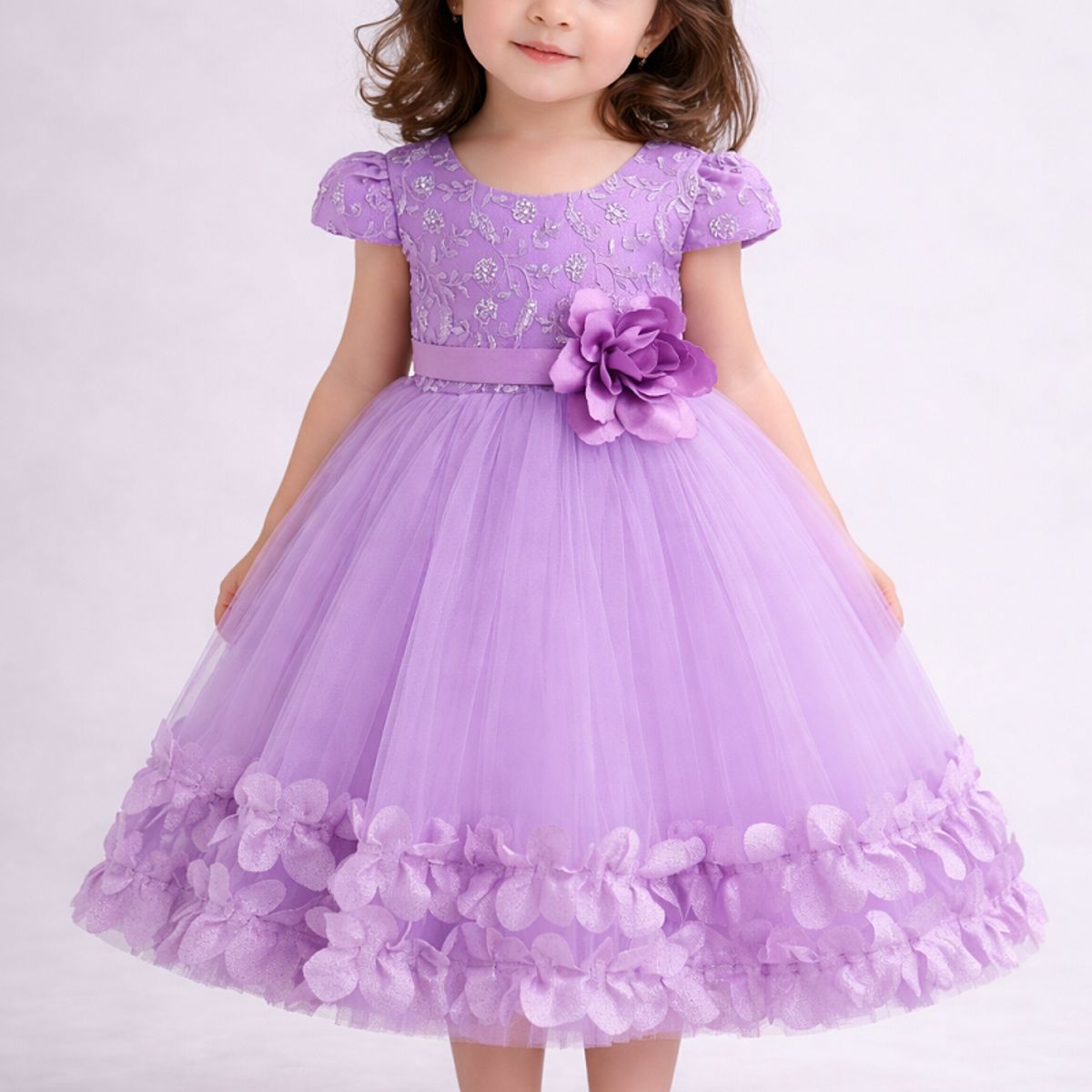 ARELYS - Vestido Niña Princesa 9 Meses a 1 Año Lila