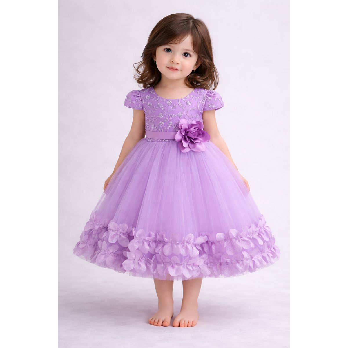 ARELYS - Vestido Niña Princesa 9 Meses a 1 Año Lila