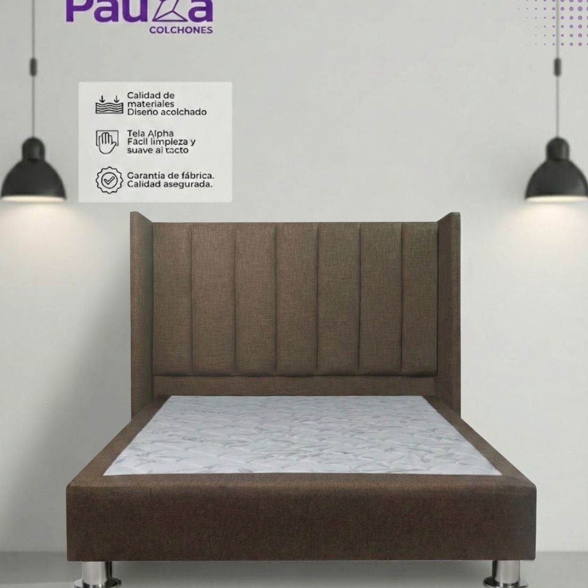 PAUZA - DORMITORIO PREMIUM LINEAL 2 PLZ MARRON