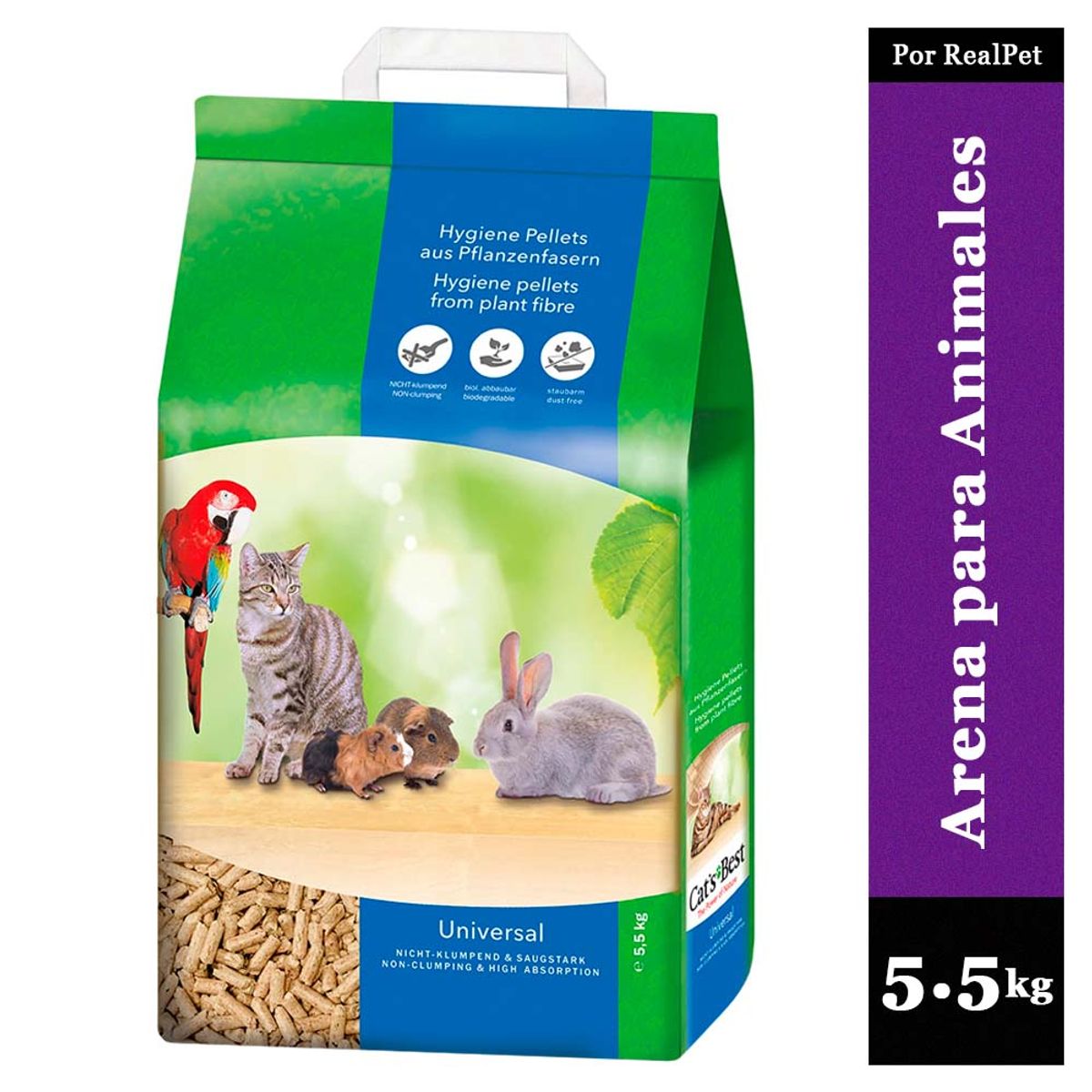 CATS BEST - Arena Cats Best Universal Gato Conejo Hámster Aves  5.5 kg