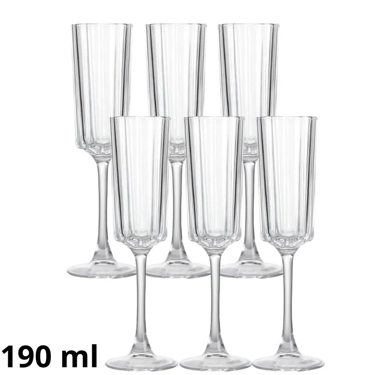 ICHIMATSU - Set de Copas para Champagne Vintage 190 ml - 6.42 oz 6 Piezas- ichimatsu