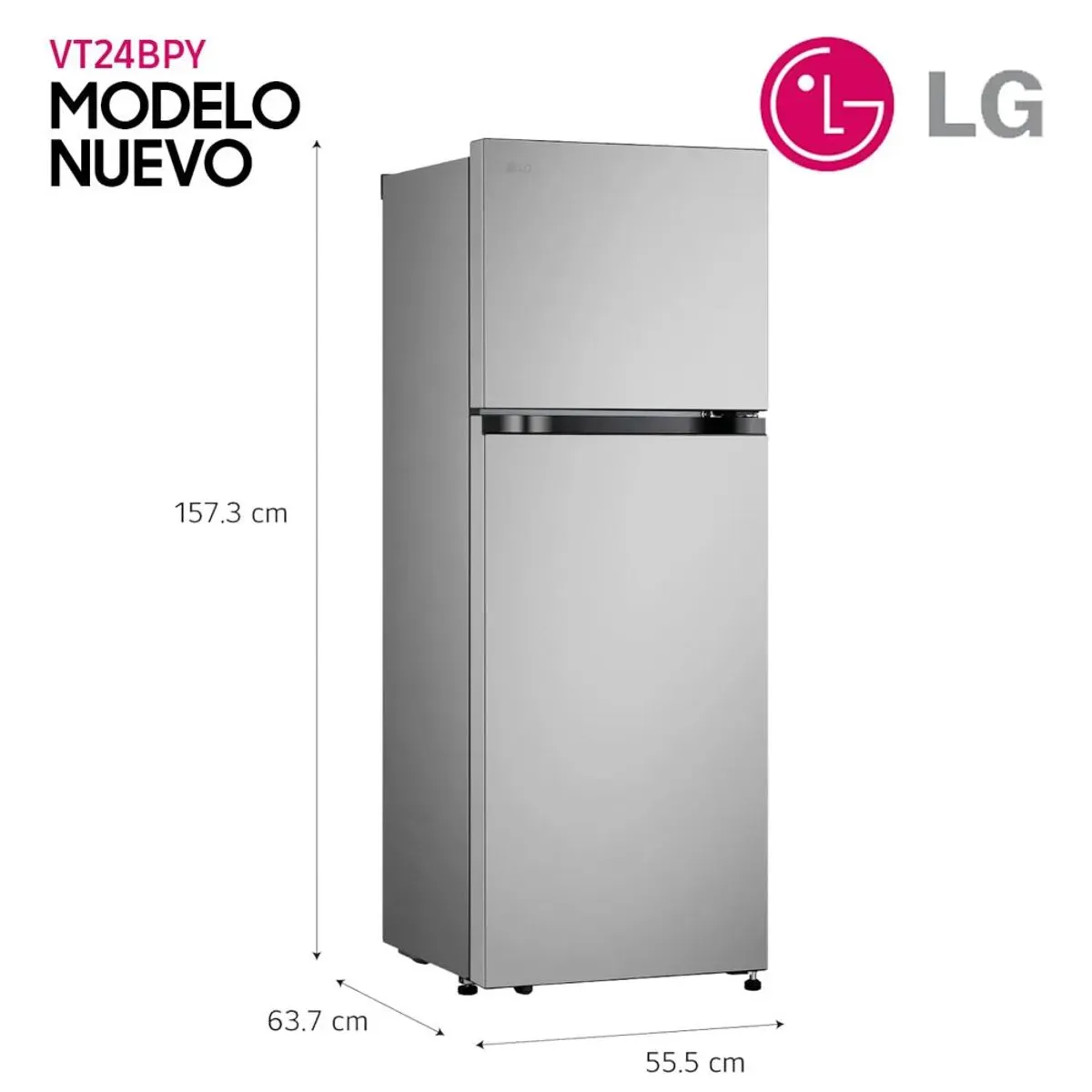 LG - Refrigeradora LG VT24BPY 241L Plateado