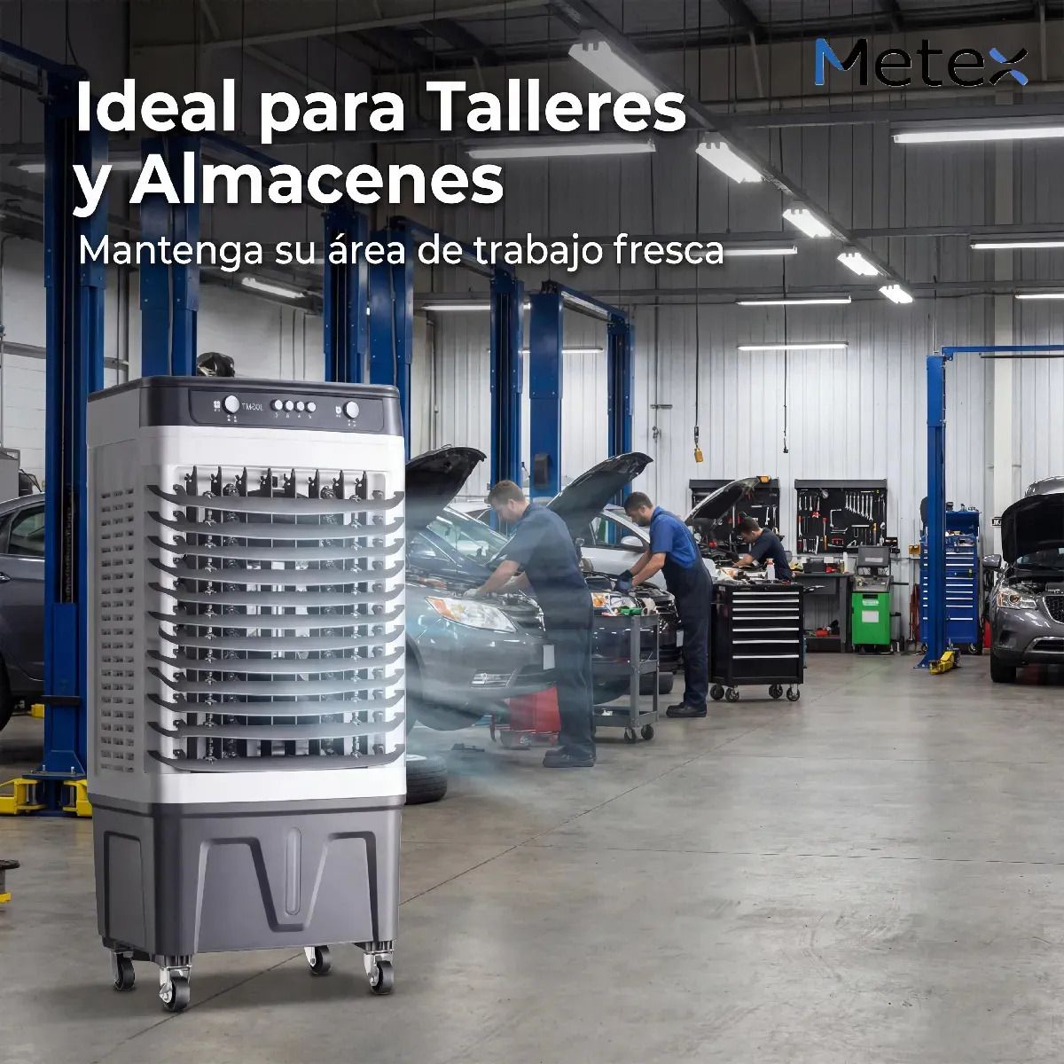 U BUY - Enfriador Evaporativo De Aire Con Ruedas Industrial 30 L