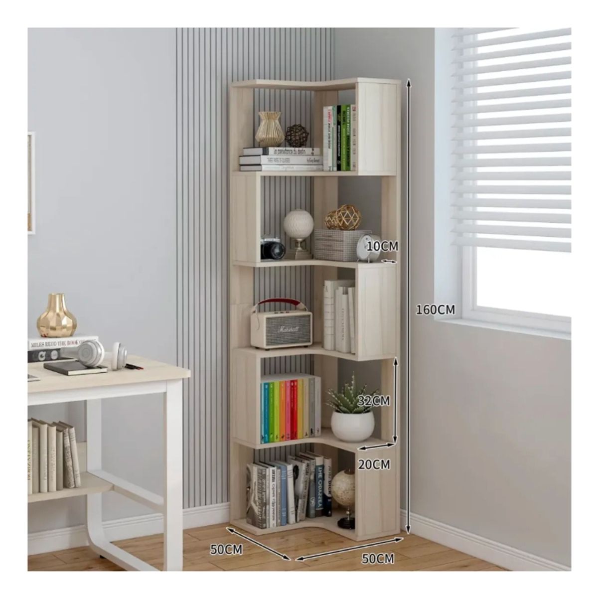 ANYHOGAR - Repisa Organizador Estante Esquinero Living Velador