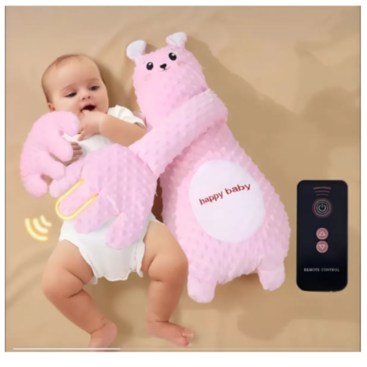 GENERICO - Peluche Arrullador para Bebés Apego Abrazable con Palmada Calmante