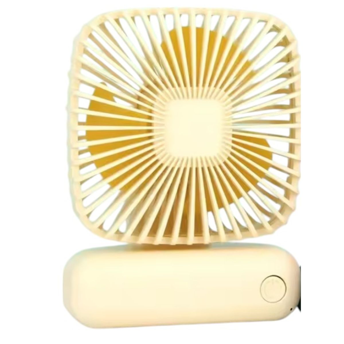 GENERICO - Mini Ventilador Portátil – Frescura con Estilo con 3 Velocidades Recargables Color Amarillo