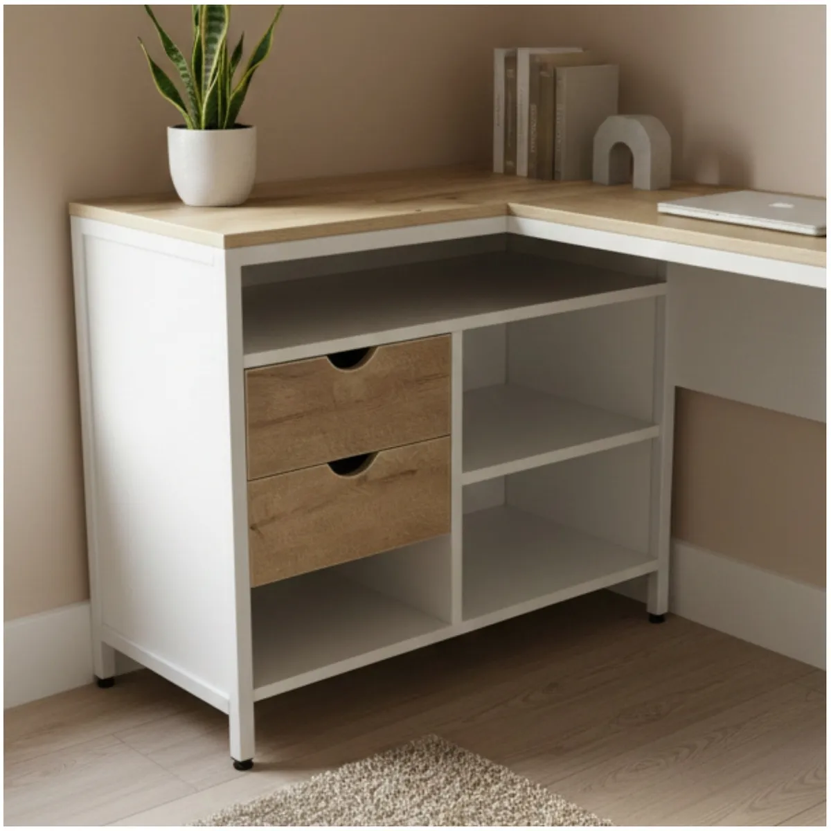 GENERICO - Escritorio en L Gaveta Izquierda Thiago Duna Coricha Home