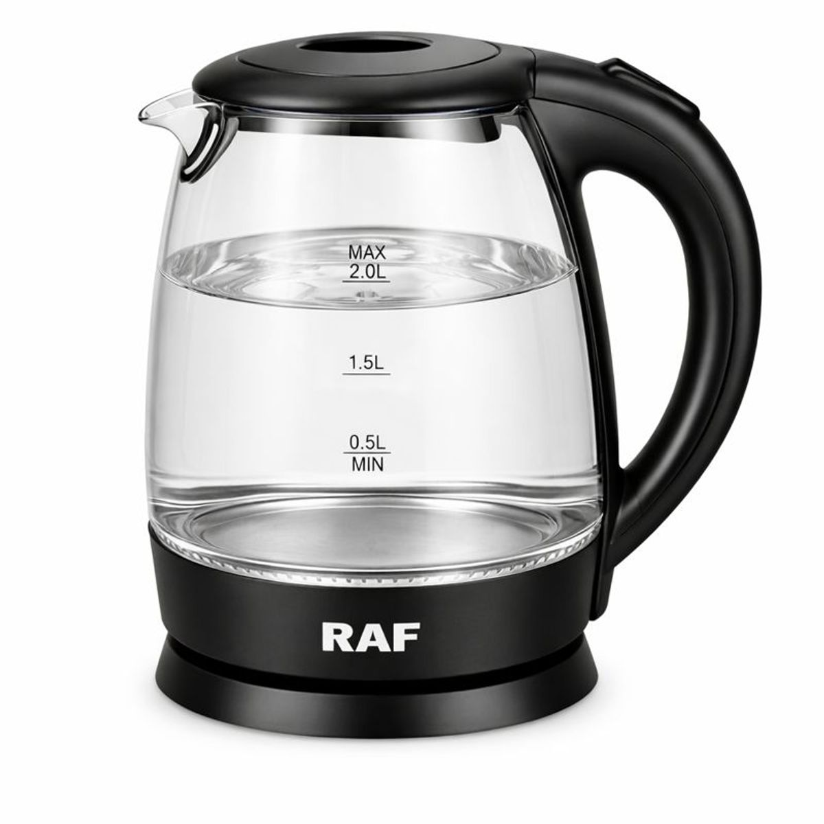 RAFF - Hervidor Eléctrico RAF de Vidrio 2L 1500W con Apagado Automático