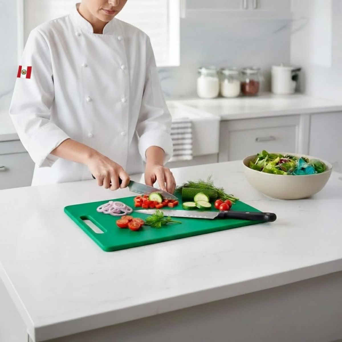 ICHIMATSU - Tabla de Picar Rectangular Verde 40x25x1 cm- ICHIMATSU