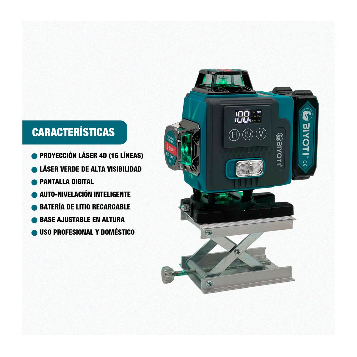 INGCO TOOLS - Combo Nivel Láser 360° + Trípode + Cortadora De Mayólica