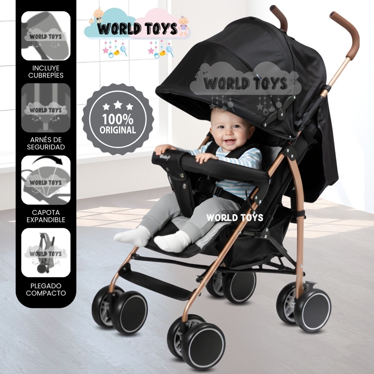 Baby - Coche Bastón «VINNIE» Edición Especial Black