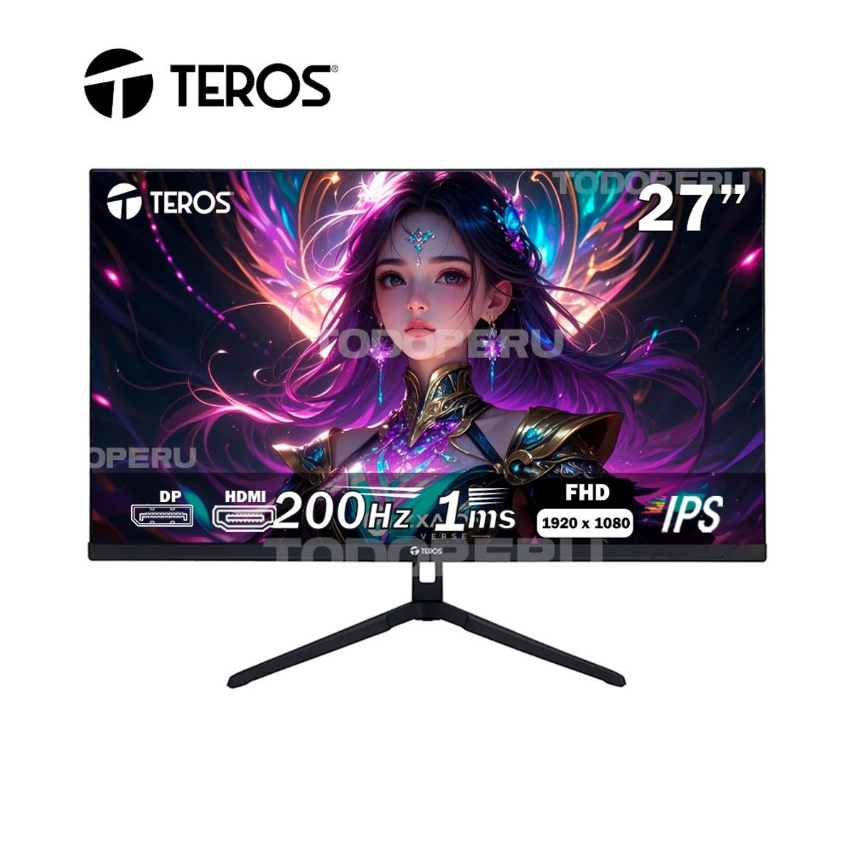 TEROS - Monitor Plano Gaming TEROS TE-2786G 27 FHD IPS 200Hz 1ms HDMI DP Audio Out