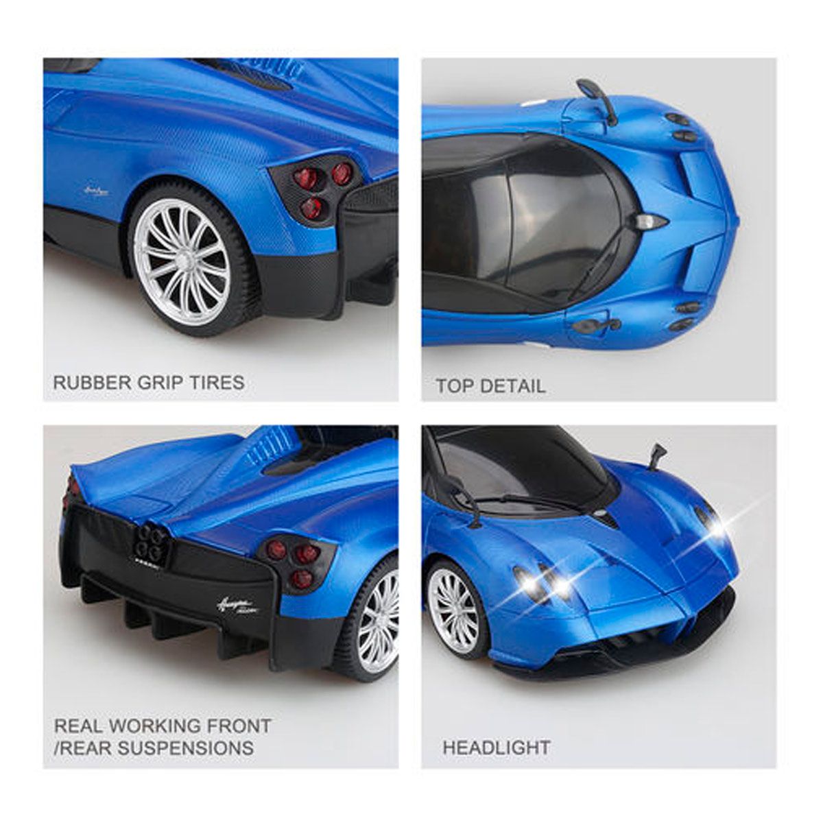 GENERICO - CARRITO A CONTROL REMOTO PAGANI HUAYRA ROADSTER-124-27 MHZ