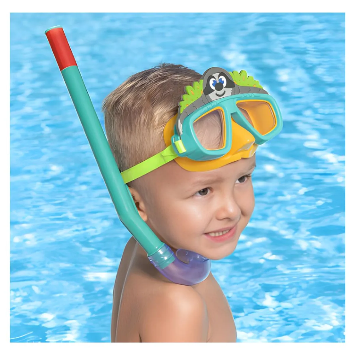GENERICO - Set de buceo Snorkel para Niños con Protección UV Ajustable Osito
