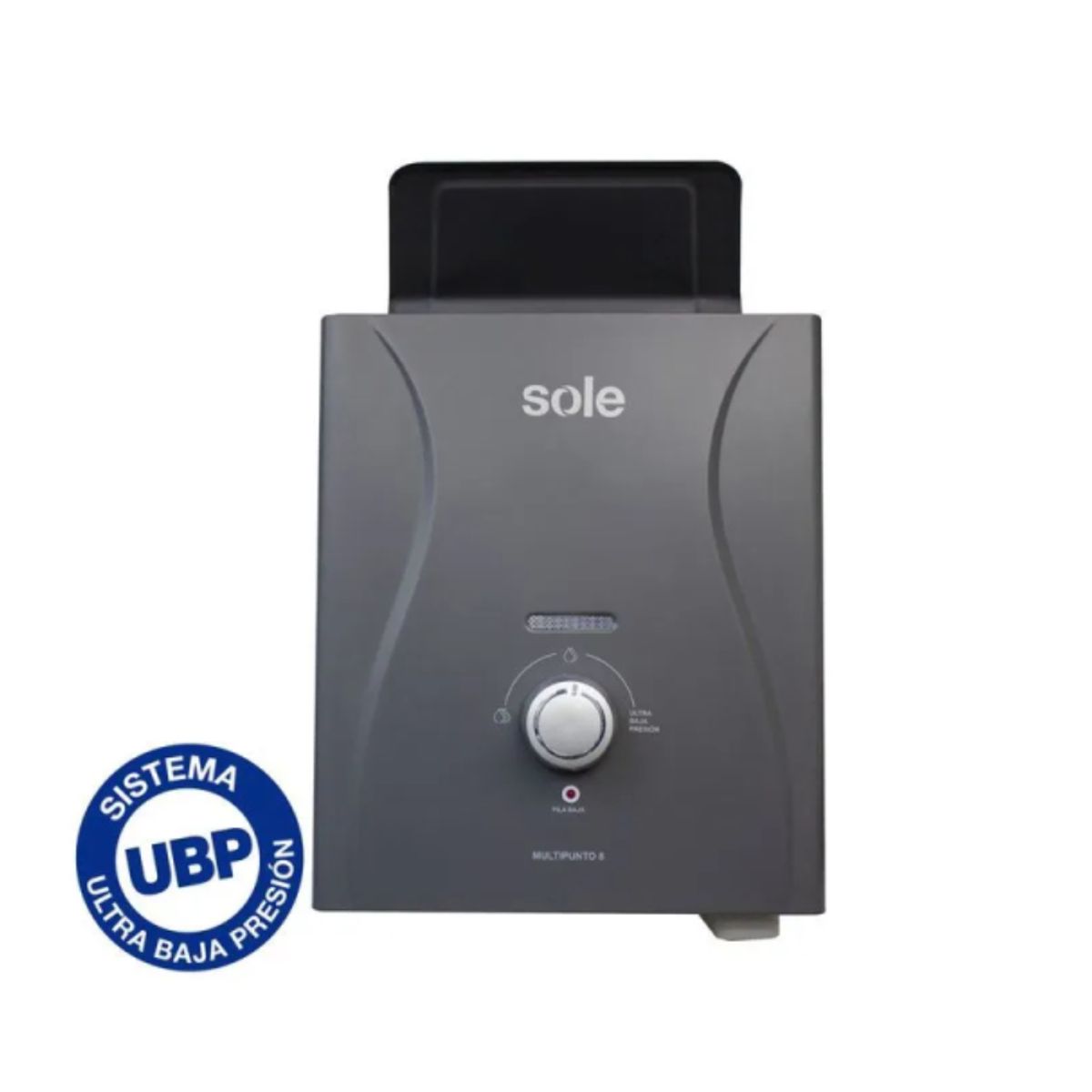 SOLE - Calentador Instantáneo Sole a Gas Natural 8 L/min Multipunto UBP Gris - SOLEGASNM08C