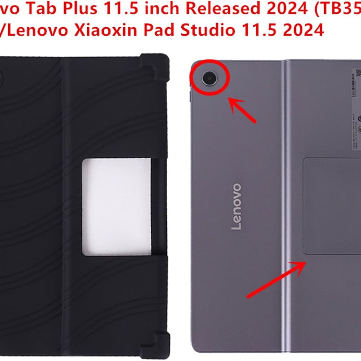 FUNDAANTIGOLPES - Funda de Silicona para Tablet Lenovo TAB PLUS 11,5" 2024 TB351FU NEGRO