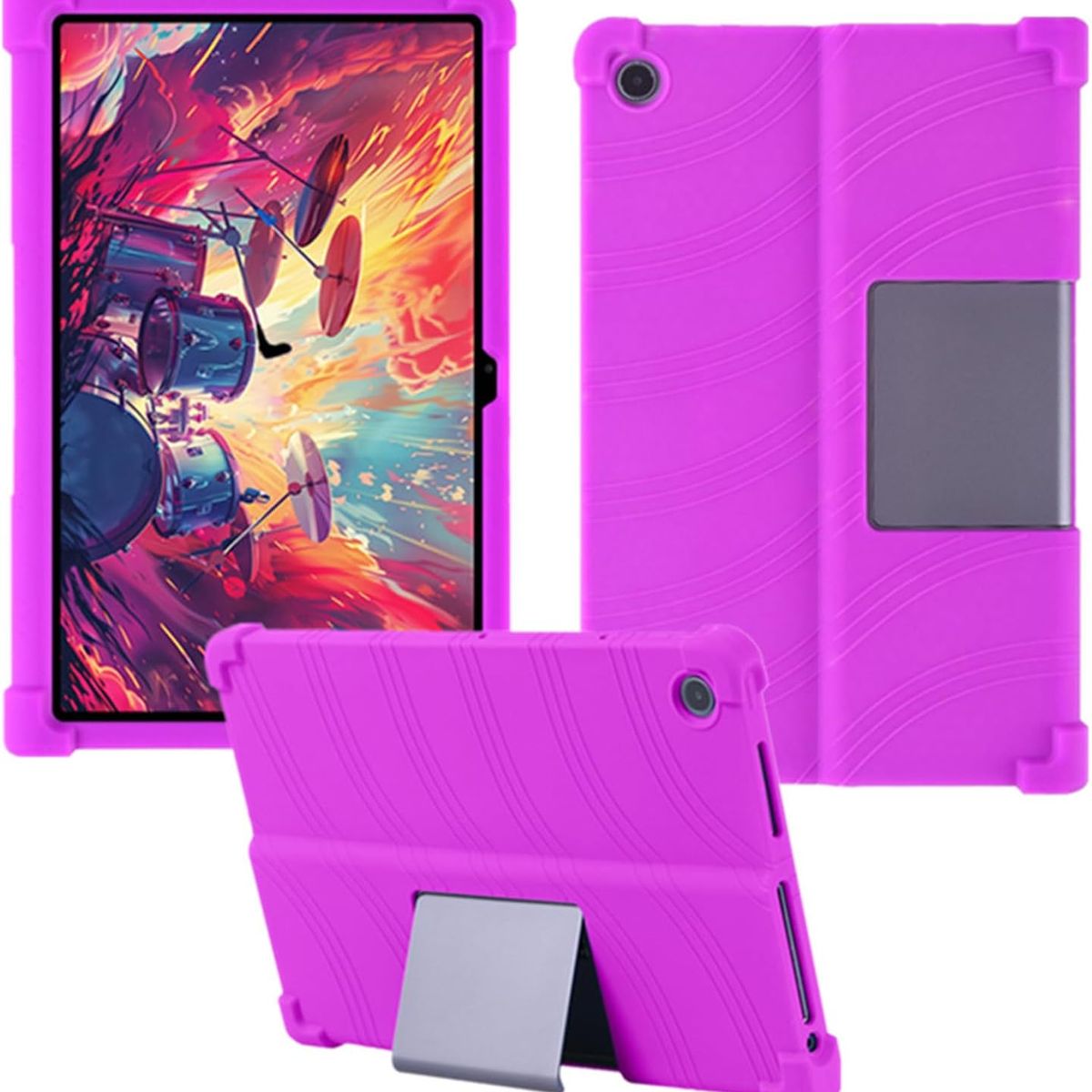 FUNDAANTIGOLPES - Funda de Silicona para Tablet Lenovo TAB PLUS 11,5" 2024 TB351FU MORADO