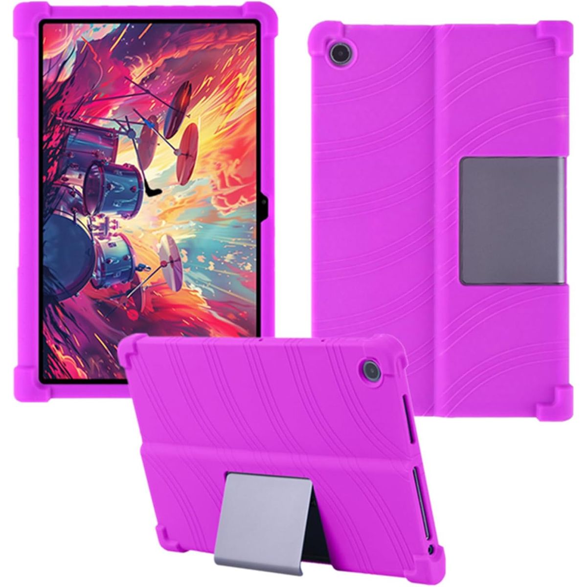 FUNDAANTIGOLPES - Funda de Silicona para Tablet Lenovo TAB PLUS 11,5" 2024 TB351FU MORADO
