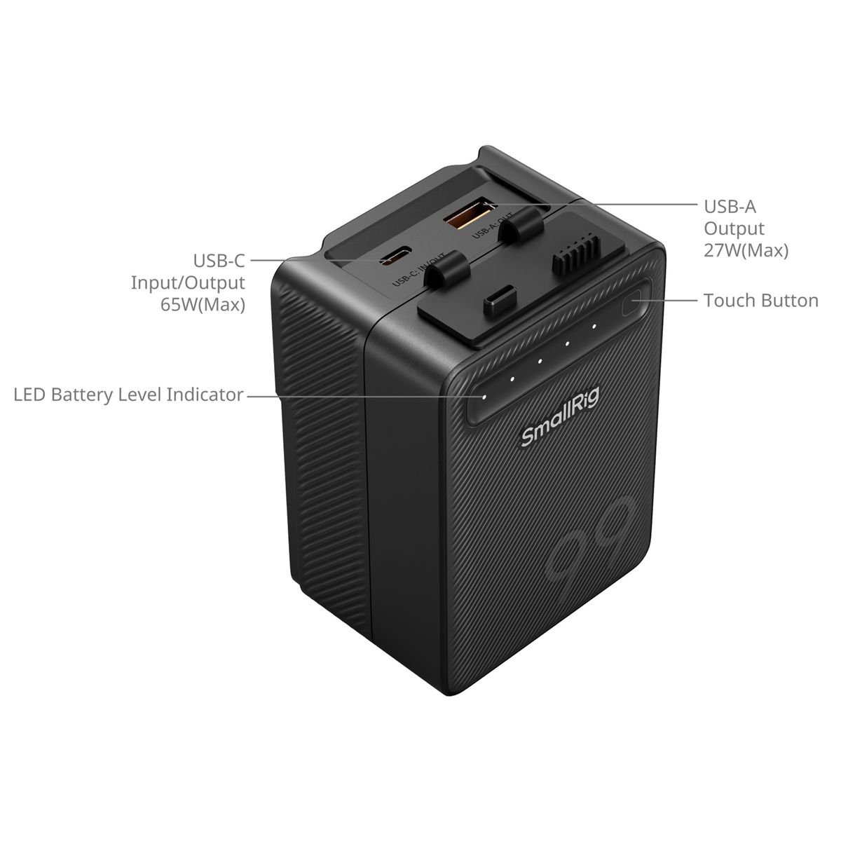 GENERICO - Batería Smallrig VB99 Lite V Mount para Cámaras Monitores Luces LED