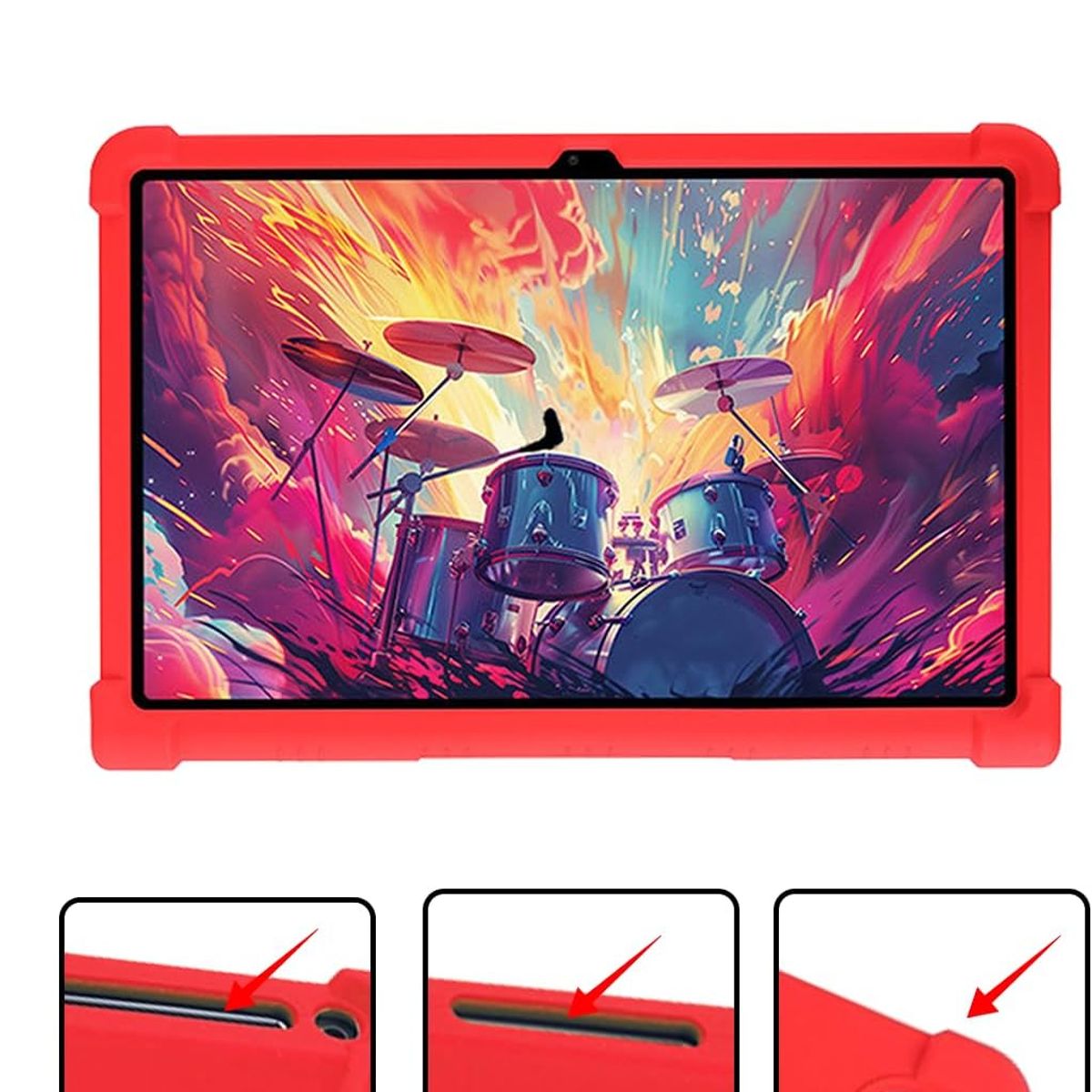 FUNDAANTIGOLPES - Funda de Silicona para Tablet Lenovo TAB PLUS 11,5" 2024 TB351FU FUCSIA