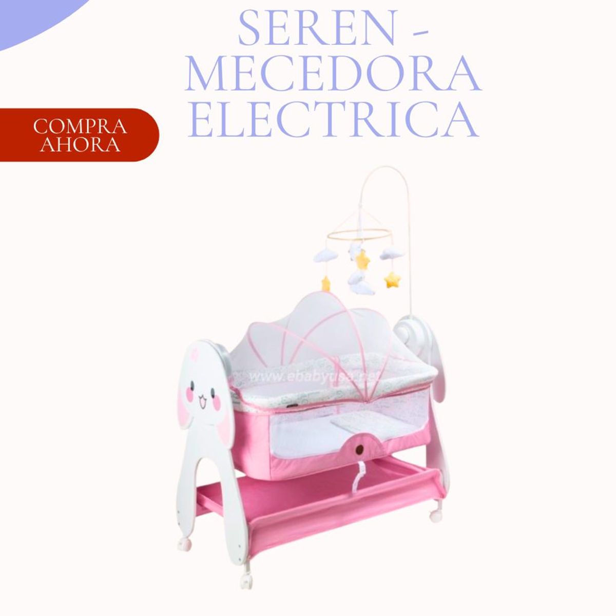 Baby - Silla mecedora electrica para bebé - MODELO ROSADO