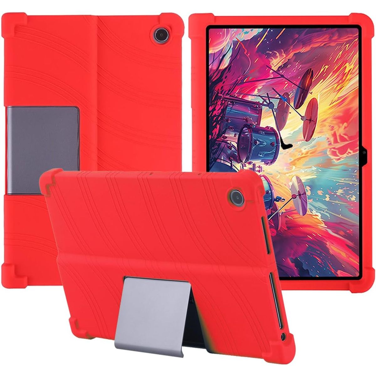 FUNDAANTIGOLPES - Funda de Silicona para Tablet Lenovo TAB PLUS 11,5" 2024 TB351FU ROJO