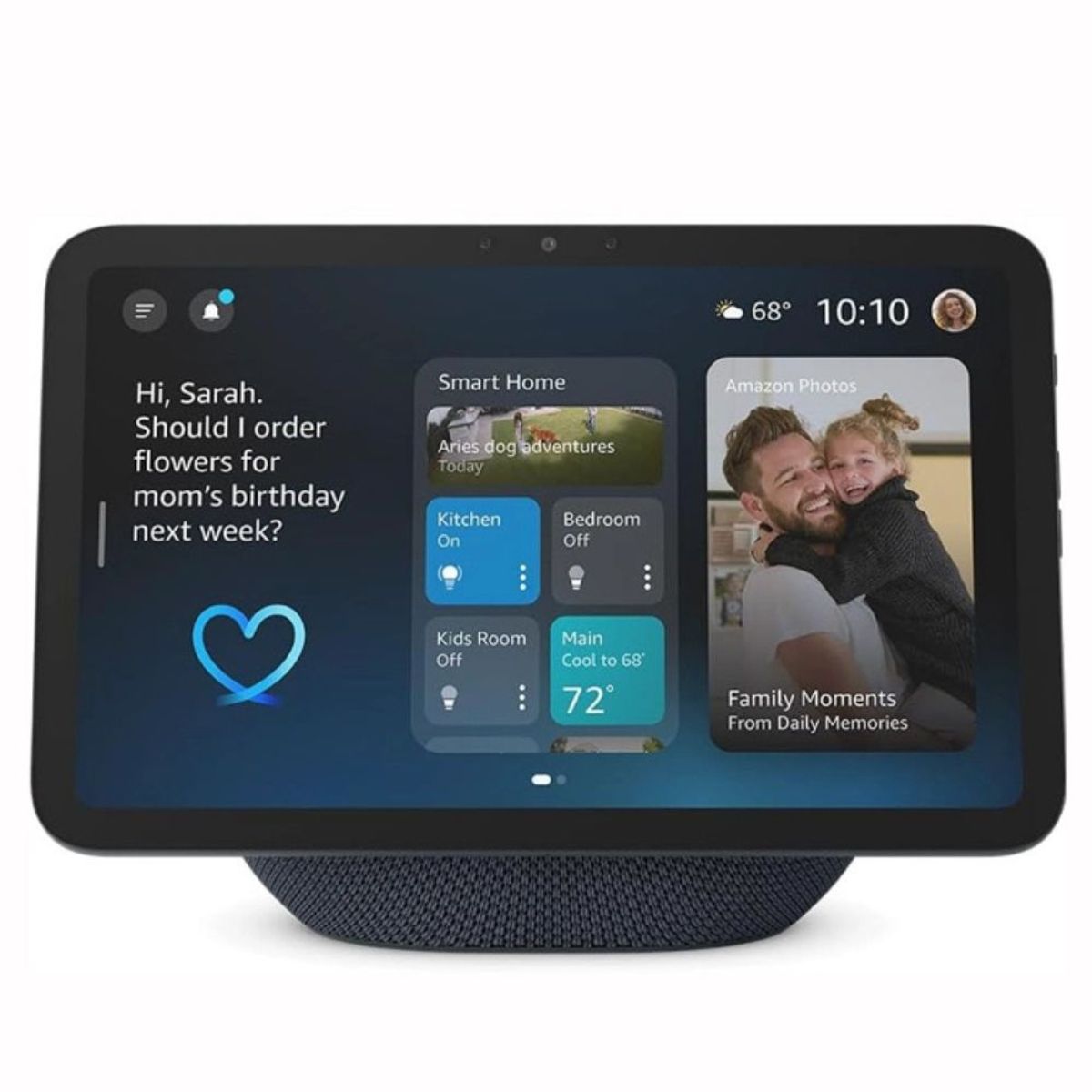 AMAZON - Echo Show 8 Amazon (2025) Pantalla 8.7 Negro Sonido Espacial Alexa