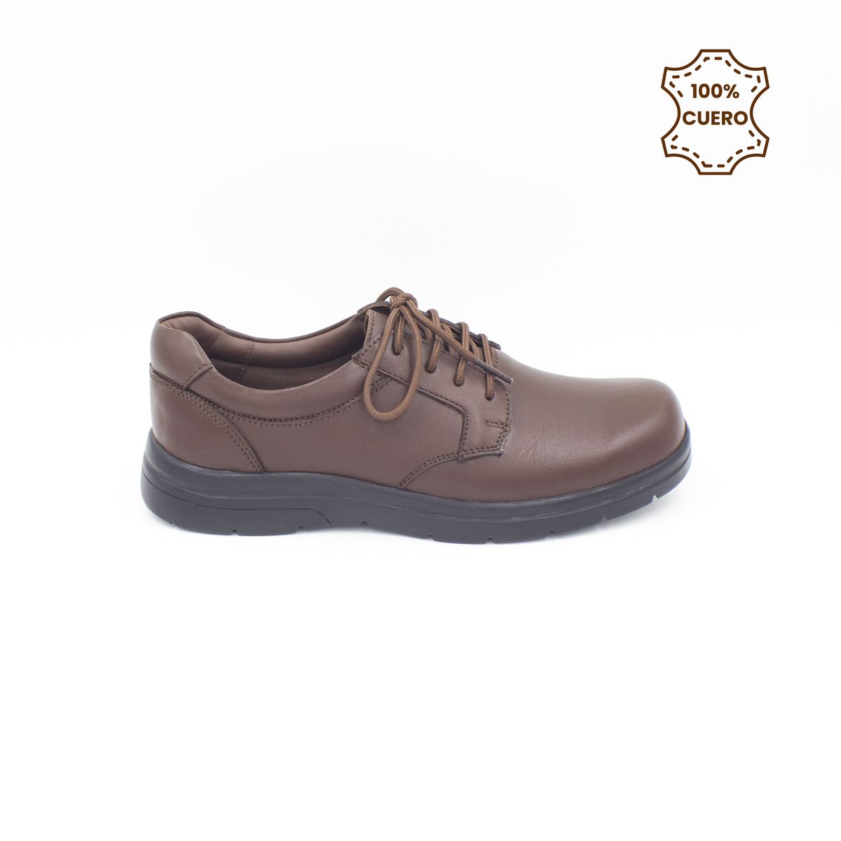 FAR WEST - Zapatos Escolares - Colegio Niño Finn Cuero Marrón