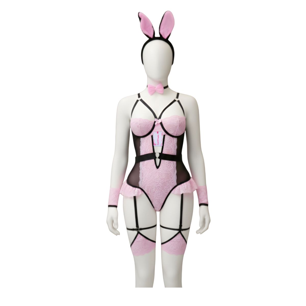GENERICO - DISFRAZ DE CONEJITA BODY LENCERIA SEXY ROSADO