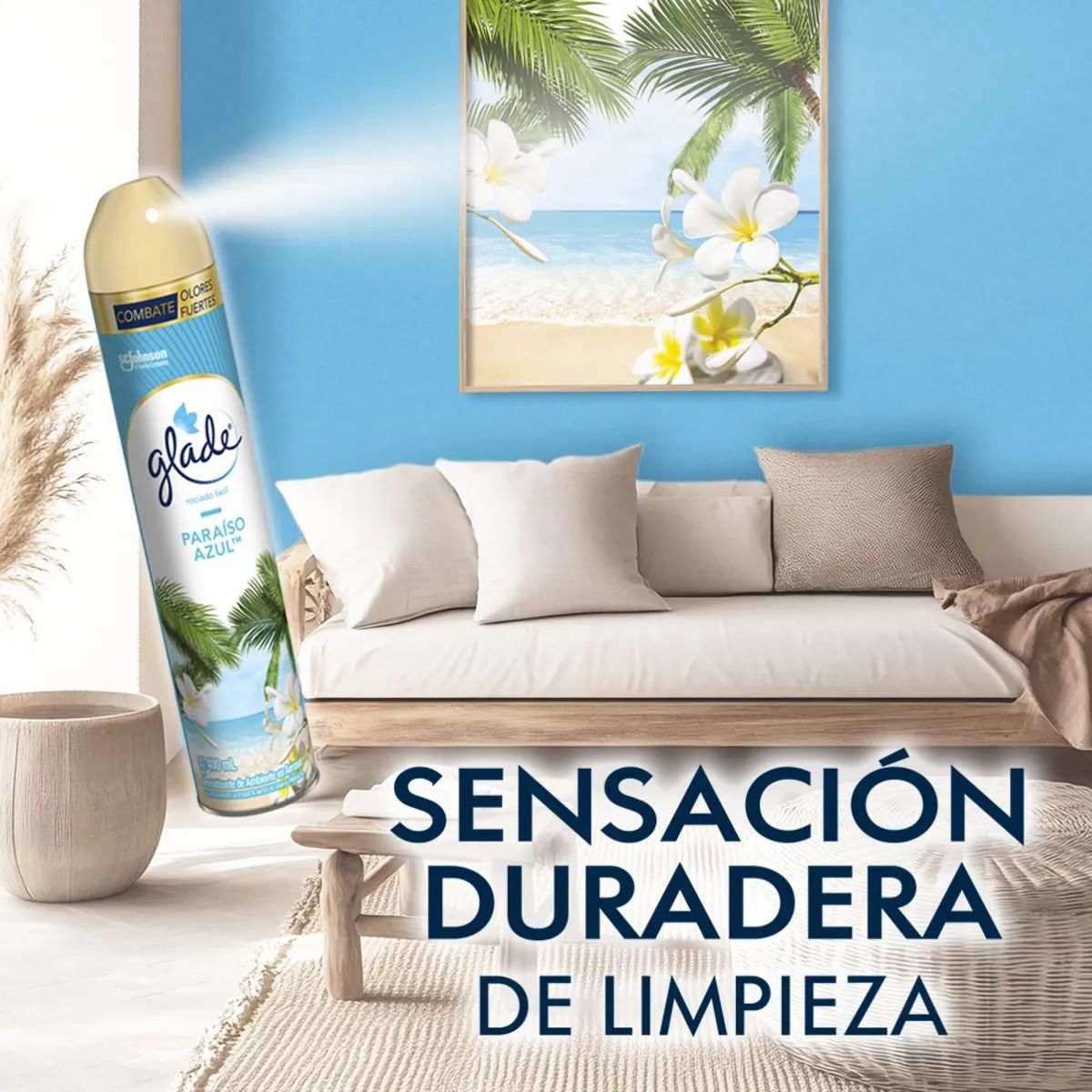 GLADE - Ambientador Glade en aerosol Paraíso Azul 400ml