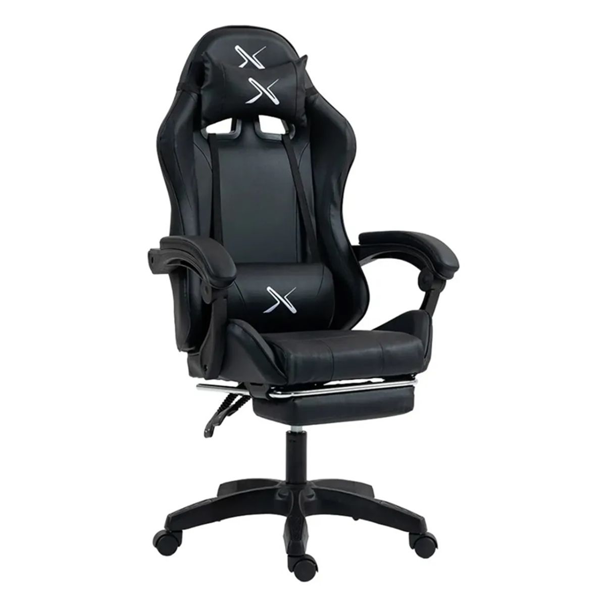 Silla Gamer Lyzor con Posapiés SGBTWN135A Negro, marca GENERICO - Foto 2