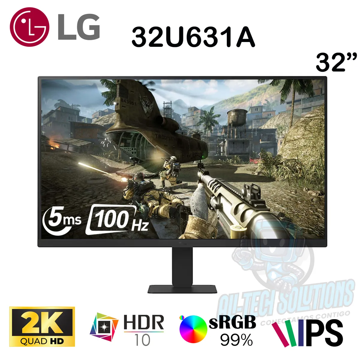 LG - MONITOR PLANO LG 32U631A QHD 32 " IPS 100Hz 5Ms HDR10 USB-C