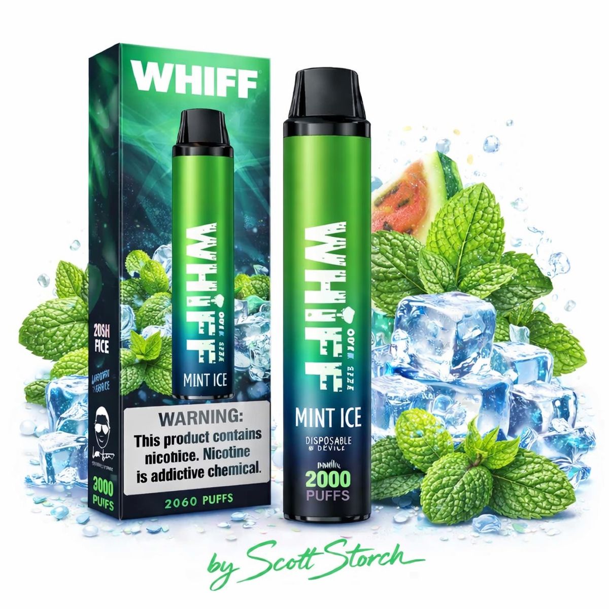 VAPE - Vape WHIFF Mint Ice 2000 Puffs – Frescura Helada Premium
