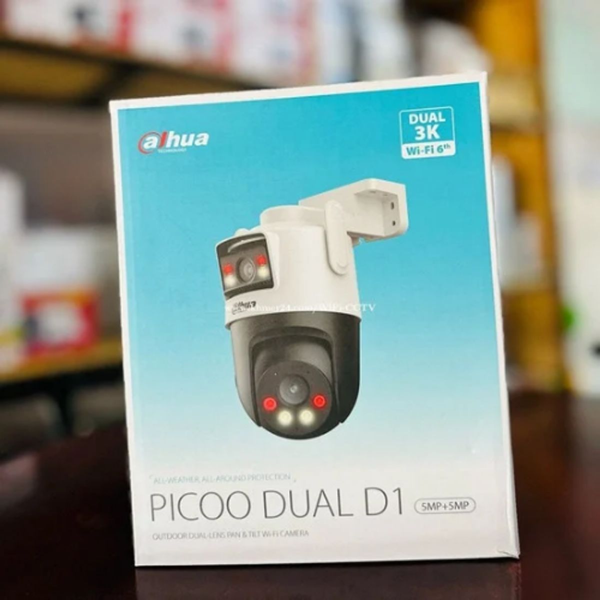 DAHUA - P5D-5F-PV Picoo Dual Cámara de Seguridad WiFi 360° 3K Doble Lente 5MP + 5MP