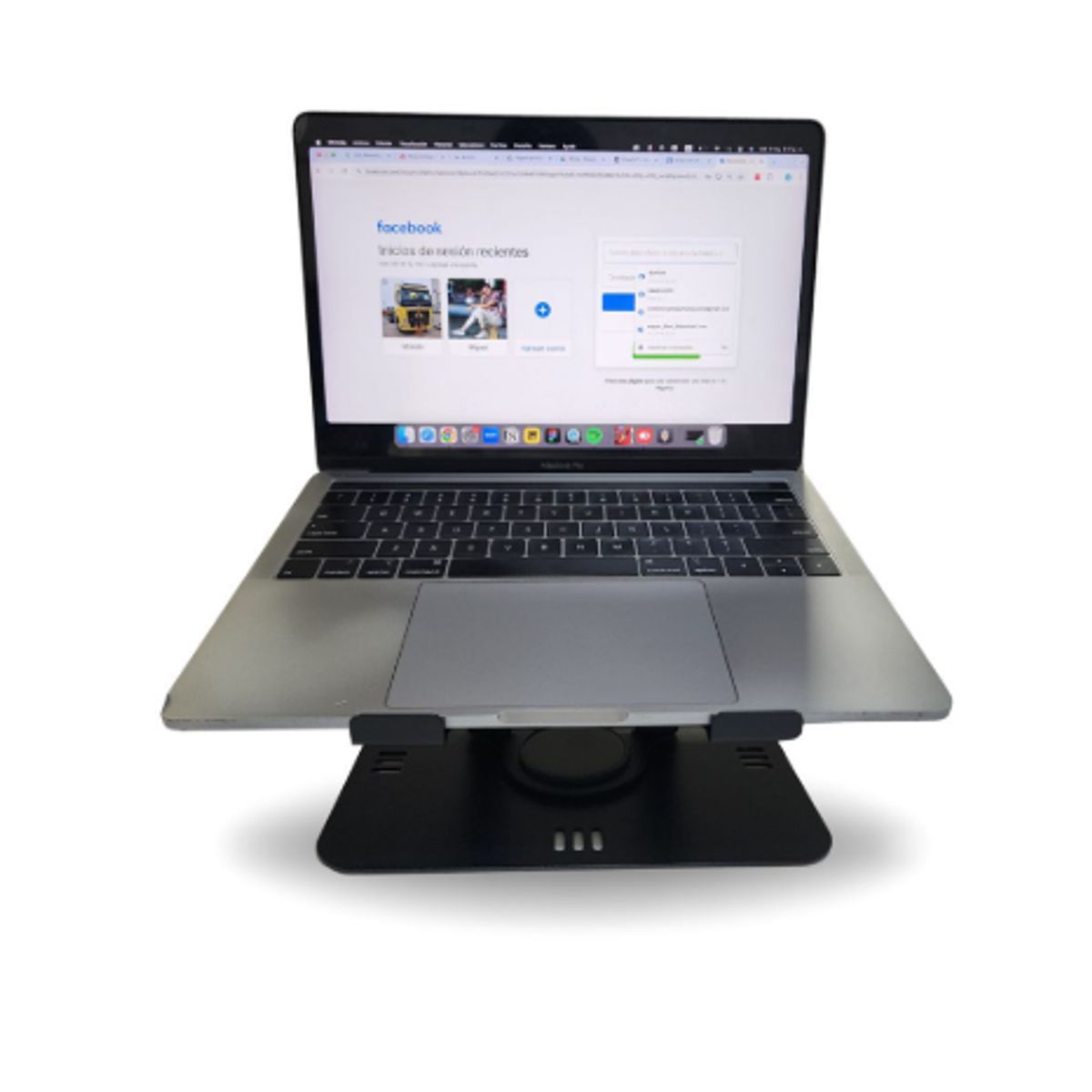 GENERICO - Soporte para laptop giratorio 360° de acero de carbono