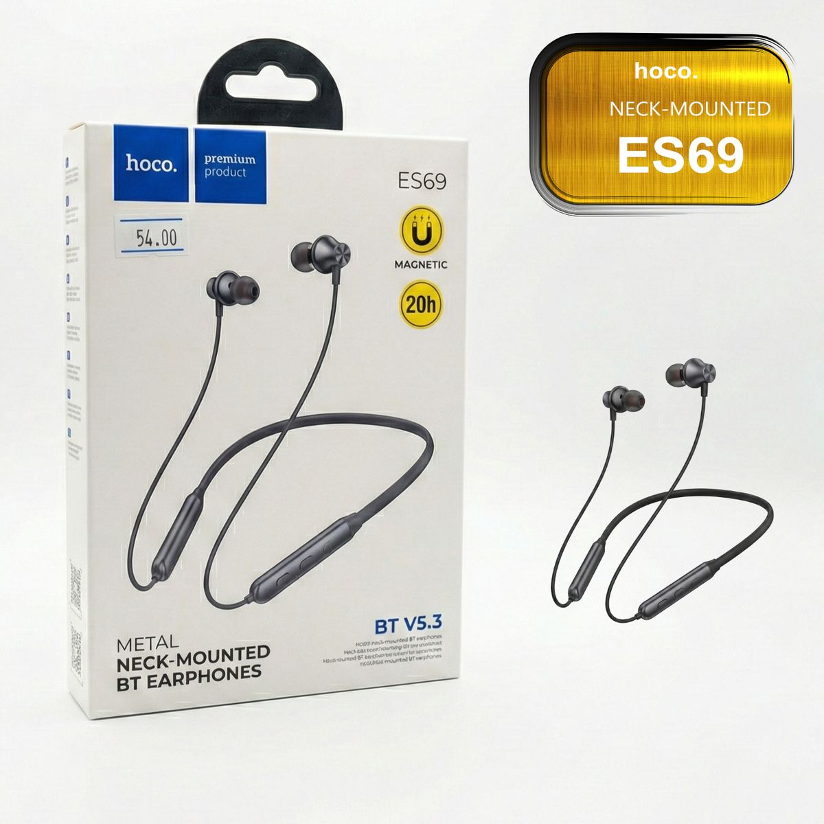 ASIA IMPORT - Audífonos Deportivos Bluetooth 5.3 HOCO ES69 Sonido HI-FI
