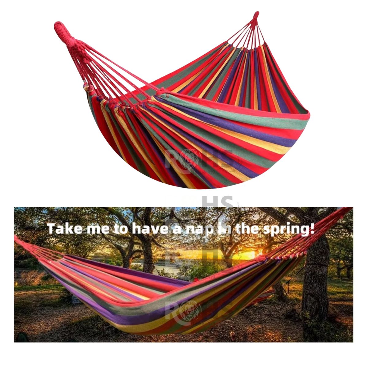 OEM - Hamaca Ideal Para Jardín o llevar de Campamento