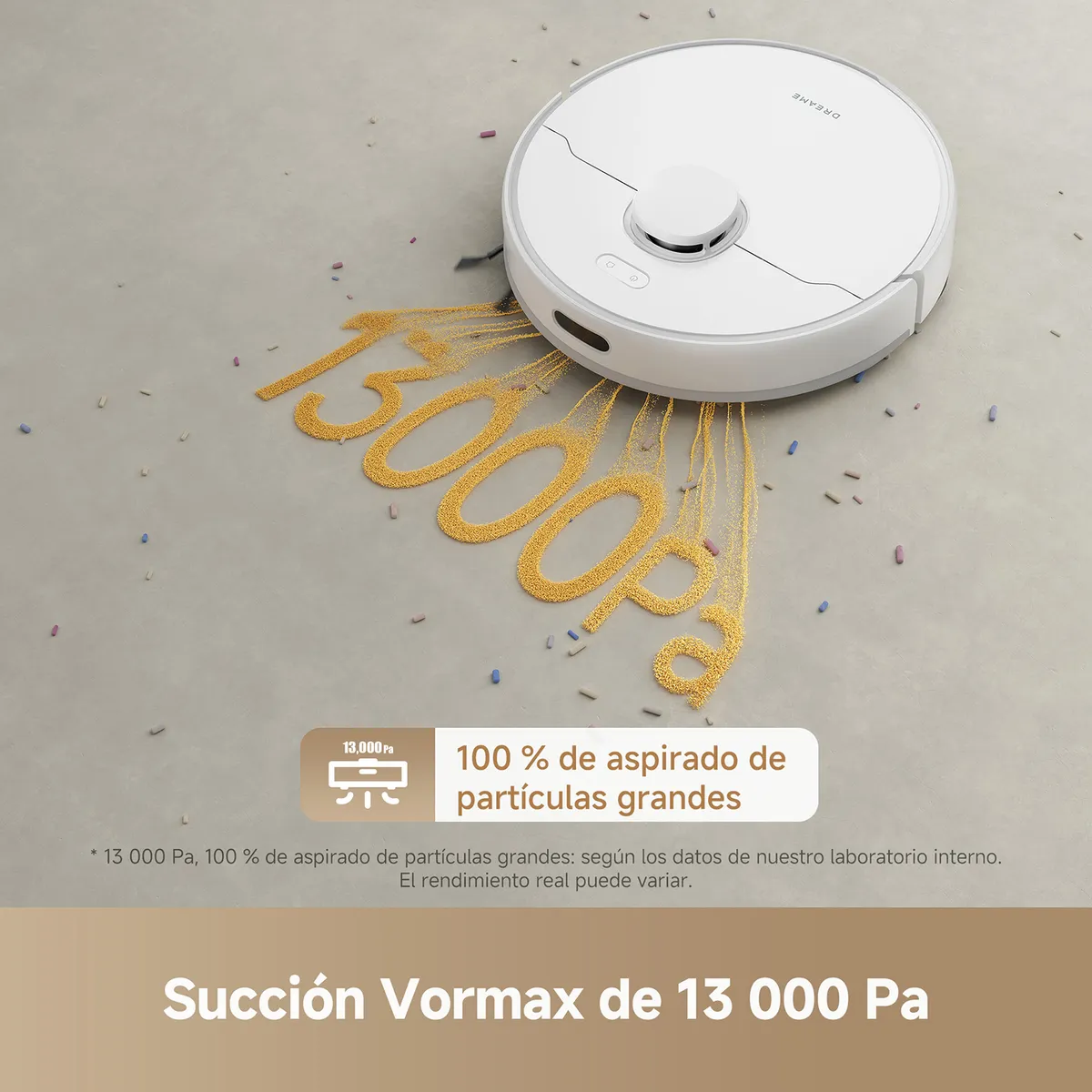 DREAME - Robot Aspirador Dreame F10 Succion 13000pa Color Blanco