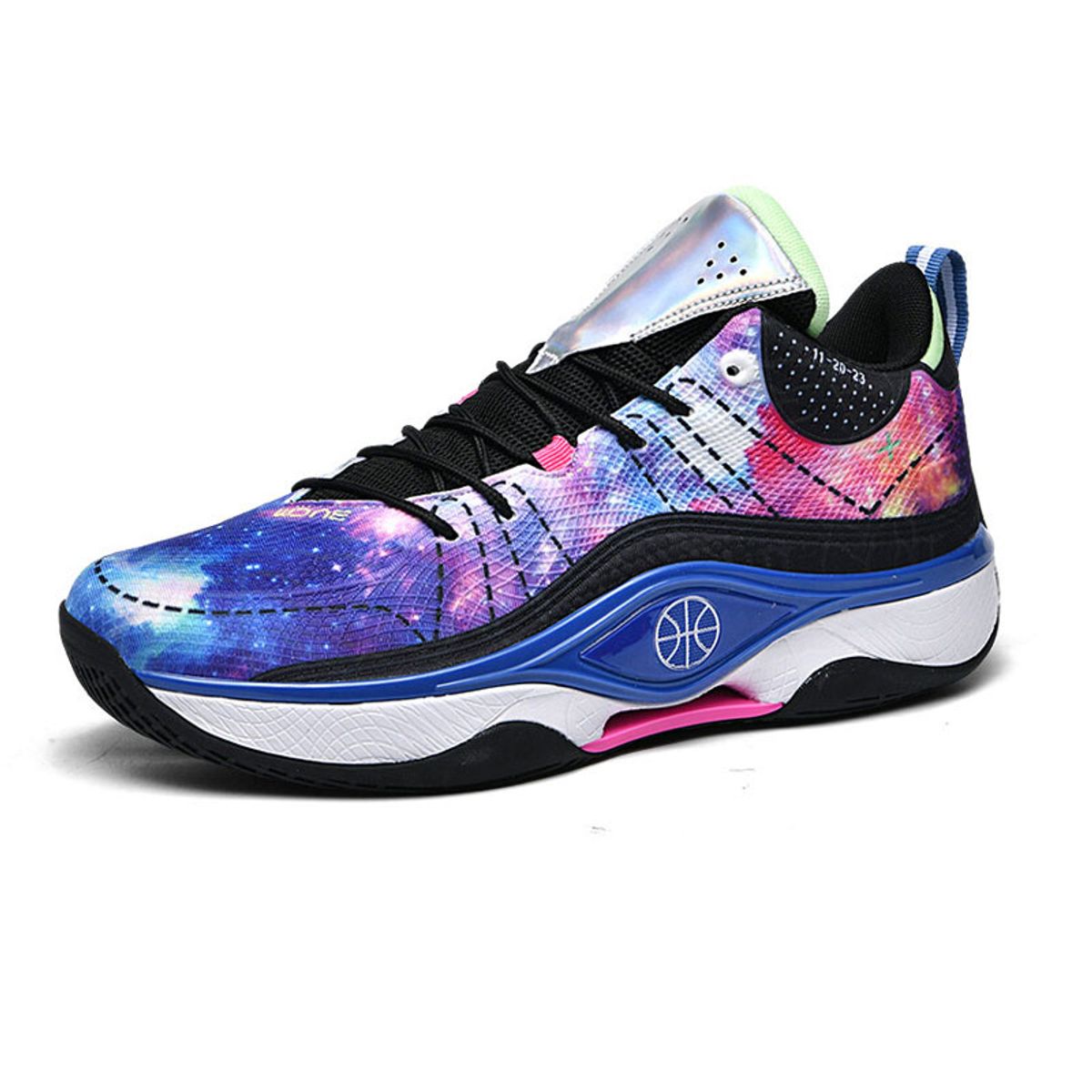 DANWEILE - Zapatos entrenamiento baloncesto que brillan en la oscuridad - Púrpura
