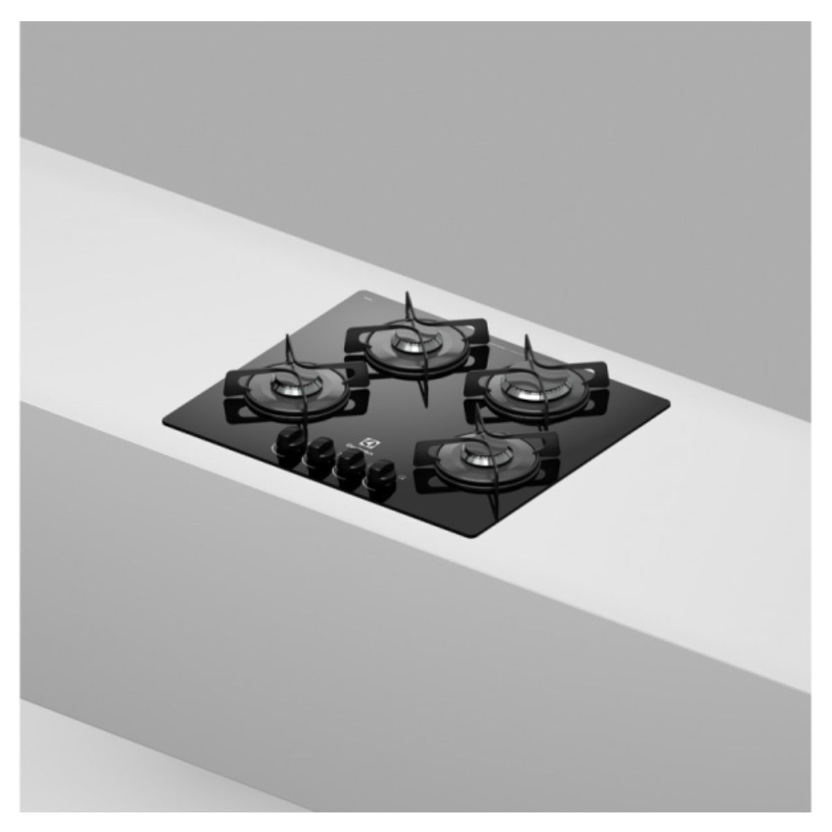 ELECTROLUX - Cocina Empotrable a Gas Electrolux ETGZ24F0EPUB 60 cm con 4 Hornillas y Vidrio Templado Negro