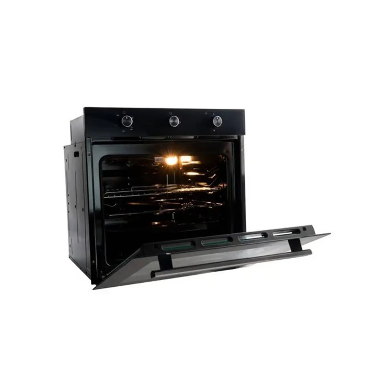 INDURAMA - Horno Empotrable a Gas Indurama HEI-75NGP Negro de 75 Litros con Grill y Asador Giratorio