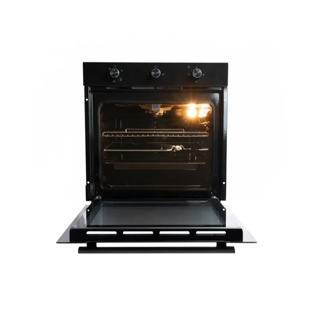 INDURAMA - Horno Empotrable a Gas Indurama HEI-75NGP Negro de 75 Litros con Grill y Asador Giratorio