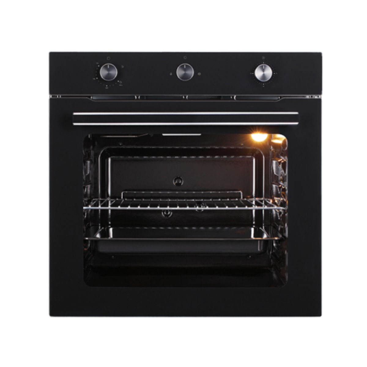 INDURAMA - Horno Empotrable a Gas Indurama HEI-75NGP Negro de 75 Litros con Grill y Asador Giratorio