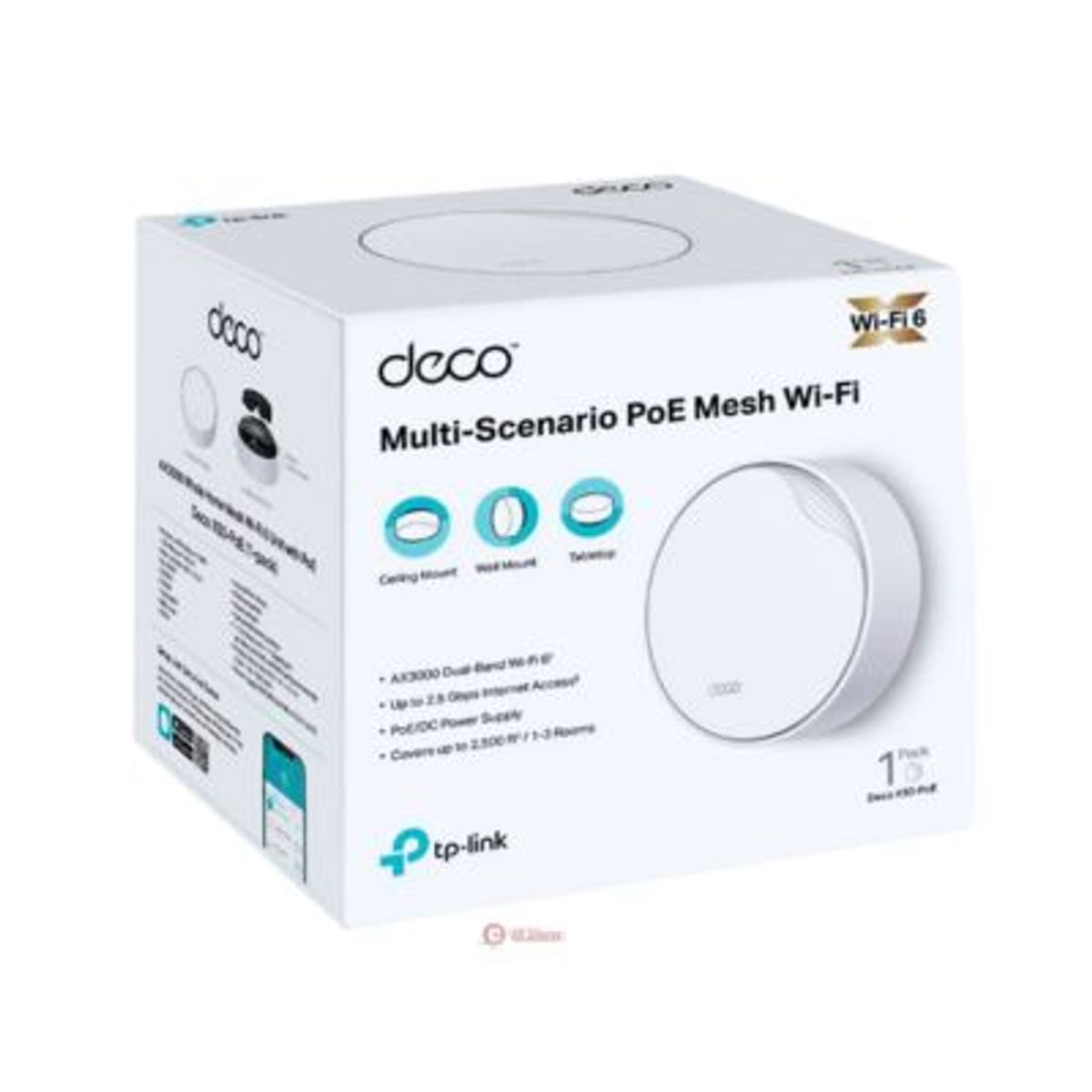 TP LINK - SISTEMA WIFI MESH TP-LINK DECO X50-POE-1 AX3000 PACK 1 (000865)