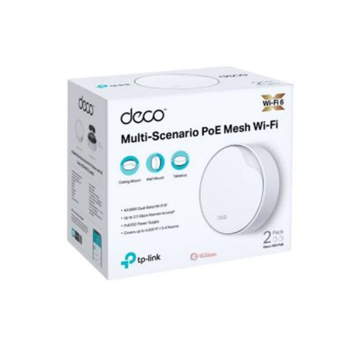 TP LINK - SISTEMA WIFI MESH TP-LINK DECO X50-POE-2 AX3000 PACK 2